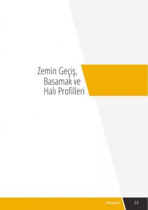 Zemin Geçiş Basamak ve Halı Profilleri